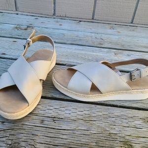 Womens Tan/Cream Target Summer Sandals